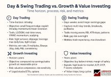 Value vs. Growth vs. Day Trading Explainer Diagram