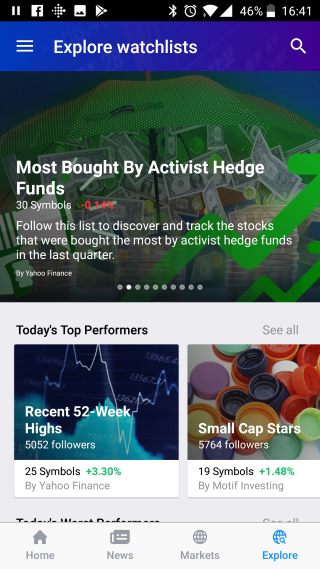 Yahoo Finance App - Visually Beautiful