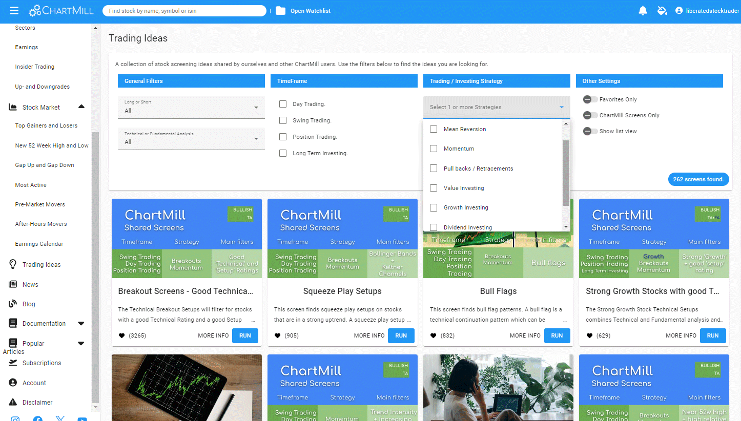 ChartMill's Trade Ideas Helps You Find Potential Trade With 263 Pre-Built Strategies ChartMill's Trade Ideas Helps You Find Potential Trade With 263 Pre-Built Strategies